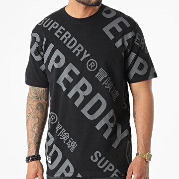  Superdry - Tee Shirt Code Classic Noir