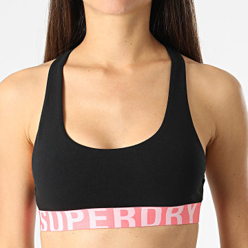  Superdry - Brassière Femme Large Logo Noir