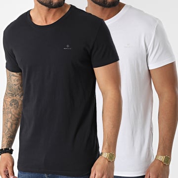  Gant - Lot De 2 Tee Shirts 901002108 Blanc Noir