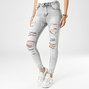  Girls Outfit - Jean Skinny Femme A293 Gris