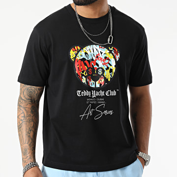  Teddy Yacht Club - Tee Shirt Oversize Large Art Series Front Noir