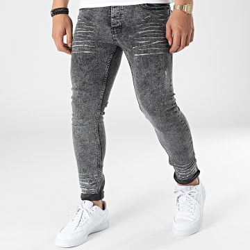  Black Industry - Jean Skinny 118-R1 Gris Anthracite Chiné