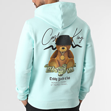  Teddy Yacht Club - Sweat Capuche Cash Is King Menthe