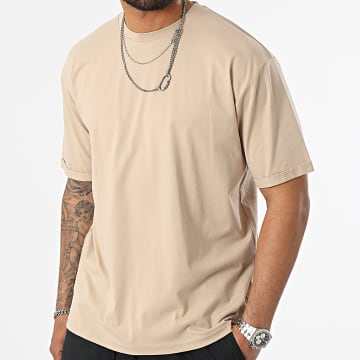  LBO - Tee Shirt Oversize Avec Revers 2421 Beige