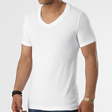  Uniplay - Tee Shirt Col V BAS-3 Blanc
