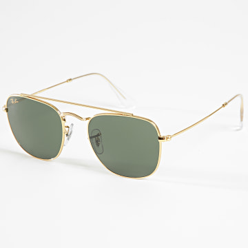  Ray-Ban - Lunette De Soleil Legend RB3557 Doré Vert