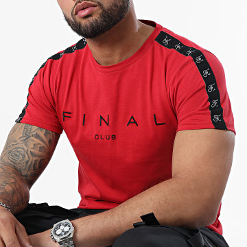  Final Club - Tee Shirt A Bandes Logo Premium Fit 959 Rouge
