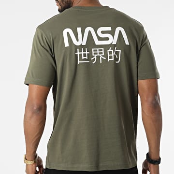  NASA - Tee Shirt Oversize Large Japan Vert Kaki