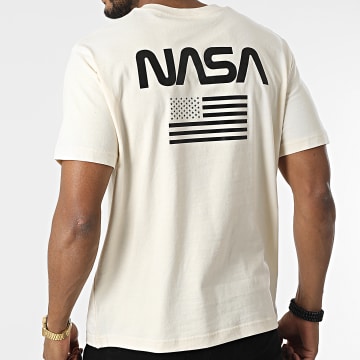  NASA - Tee Shirt Oversize Large Flag Beige