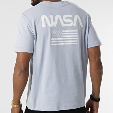  NASA - Tee Shirt Oversize Large Flag Bleu Ciel