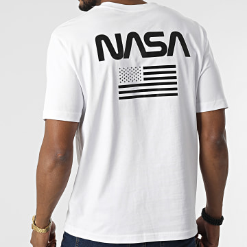  NASA - Tee Shirt Oversize Large Flag Blanc