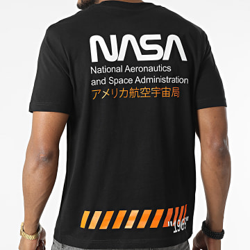  NASA - Tee Shirt Oversize Large Admin 2 Noir Blanc Orange