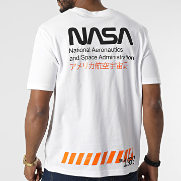  NASA - Tee Shirt Oversize Large Admin 2 Blanc Noir Orange