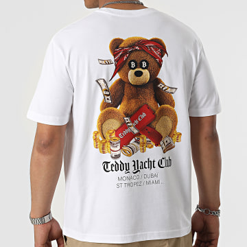  Teddy Yacht Club - Tee Shirt Oversize Large Cash Gun Blanc