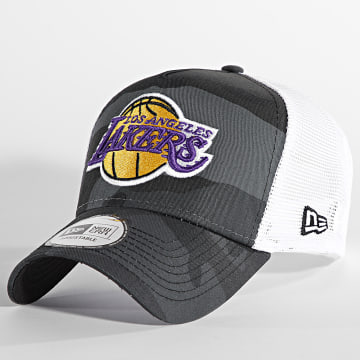  New Era - Casquette Trucker 9Forty Camo Los Angeles Lakers Gris Camouflage