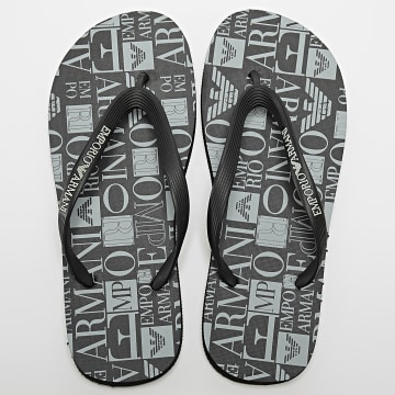  Emporio Armani - Tongs XVQS01-XN122 Black Grey