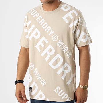  Superdry - Tee Shirt Code Classic Beige