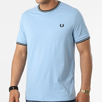  Fred Perry - Tee Shirt Twin Tipped M1588 Bleu Clair
