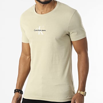  Calvin Klein - Tee Shirt Mono Logo 0855 Beige