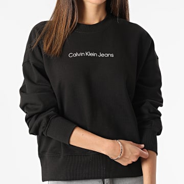  Calvin Klein - Sweat Crewneck Femme 8985 Noir