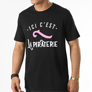  La Piraterie - Tee Shirt Ici C'est La Piraterie Noir