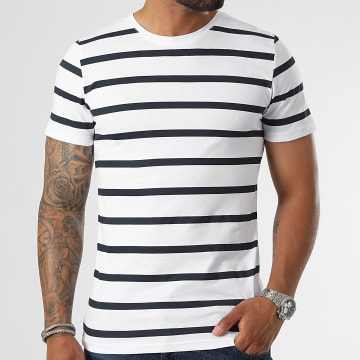 LBO - Camiseta Rayas 2435 Blanco Azul Marino
