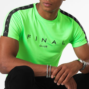  Final Club - Tee Shirt A Bandes Logo Premium Fit 1010 Vert Fluo