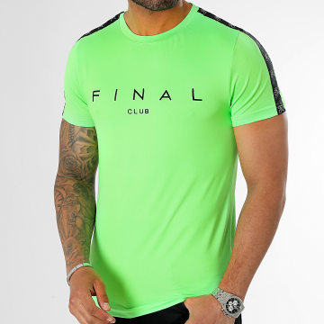 Final Club - Tee Shirt A Bandes Logo Premium Fit 1010 Vert Fluo