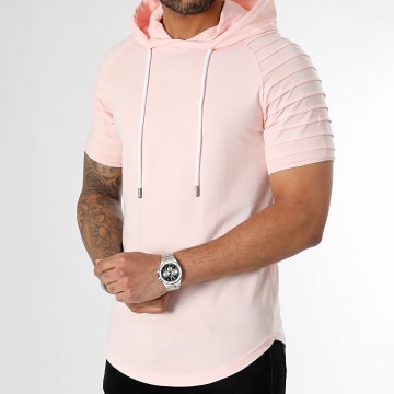 LBO - Tee Shirt Capuche Oversize 2501 Rose Pale