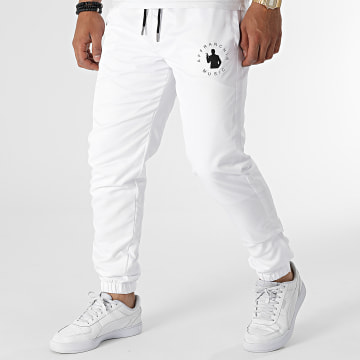  Affranchis Music - Pantalon Jogging Diamant Logo Blanc Noir