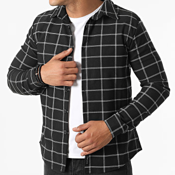  Zelys Paris - Chemise Manches Longues A Carreaux Abos Noir