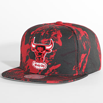  Mitchell and Ness - Casquette Snapback Down For All Chicago Bulls Noir Rouge