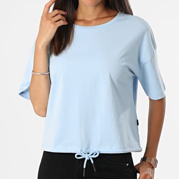  Noisy May - Tee Shirt Femme Crop Duru Bleu Ciel