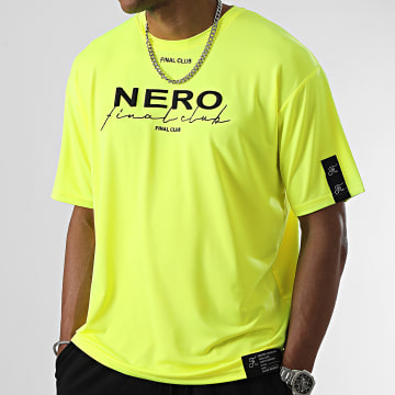  NERO x Final Club - Tee Shirt Oversize Large NERO 1st Drop Limited Fast Yellow