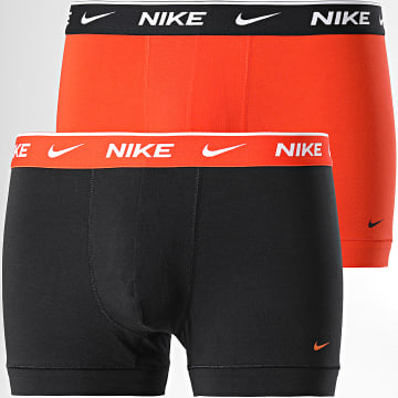  Nike - Lot De 2 Boxers Everyday Cotton Stretch KE1085 Orange Noir