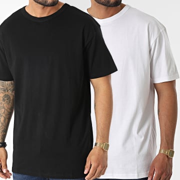  Urban Classics - Lot De 2 Tee Shirts Oversize PP1564 Blanc Noir