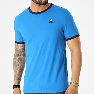  Le Coq Sportif - Tee Shirt Ringer 2220668 Bleu Roi