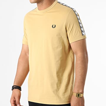  Fred Perry - Tee Shirt A Bandes Taped Ringer M6347 Sable