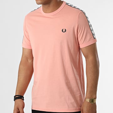  Fred Perry - Tee Shirt A Bandes Taped Ringer M6347 Rose