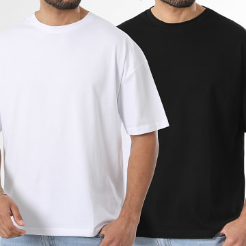LBO - Lot de 2 Tee Shirts Oversize Large 2567 Noir Blanc