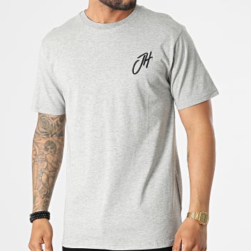  John H - Tee Shirt Relaxed Fit T8812 Gris Chiné