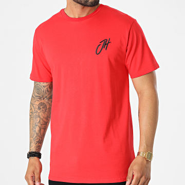  John H - Tee Shirt Relaxed Fit T8812 Rouge