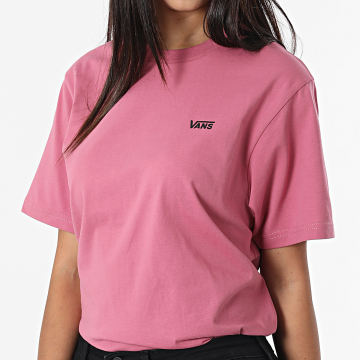  Vans - Tee Shirt Femme Left Chest Logo Rose