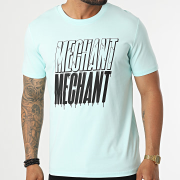 Madrane - Tee Shirt Méchant Urban Bleu Mint Noir