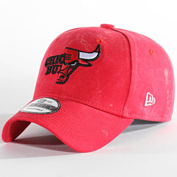  New Era - Casquette 9Forty Washed Pack Chicago Bulls Rouge
