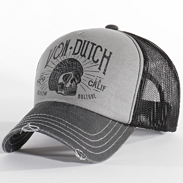 Von Dutch Staple Trucker Cap In White And Grey