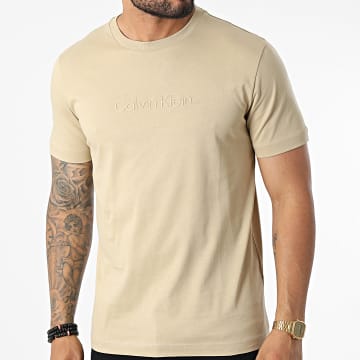  Calvin Klein - Tee Shirt Modern Front Logo 9802 Sable
