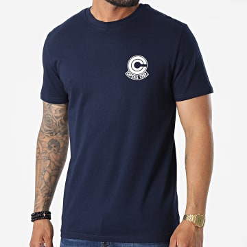  Dragon Ball Z - Tee Shirt Chest Capsule Corp Bleu Marine Blanc