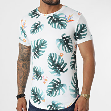 MTX - Camiseta oversize U9475 Blanco Verde Floral