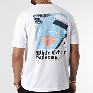  Luxury Lovers - Tee Shirt Oversize Large White Eclipse Paradise Bikini Blanc